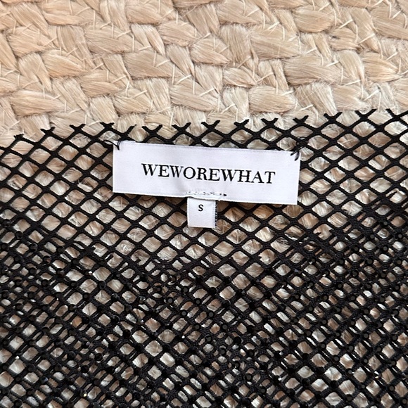 WEWOREWHAT Sparkly Mesh Mock Neck Long Sleeve - Picture 2 of 3